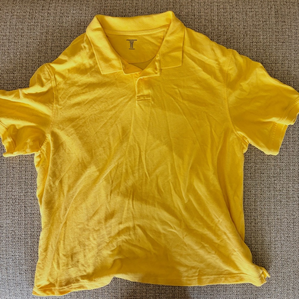 Amazon Essentials Bright Yellow Polo Shirt